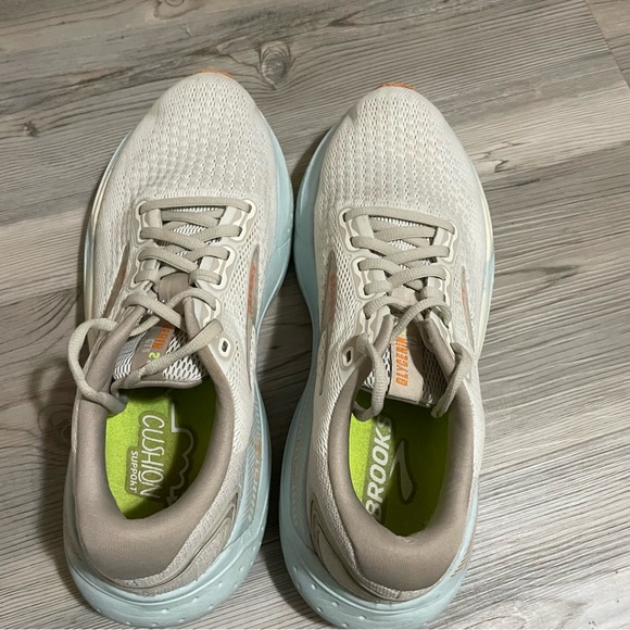 BROOKS Glycerin 21 Running Shoes Coconut Aqua Autumn Sunset Size 9.5 Women's - Picture 7 of 9